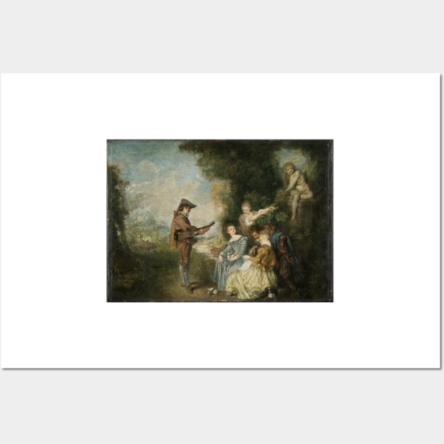 The Love Lesson - Antoine Watteau Wall Art by themasters